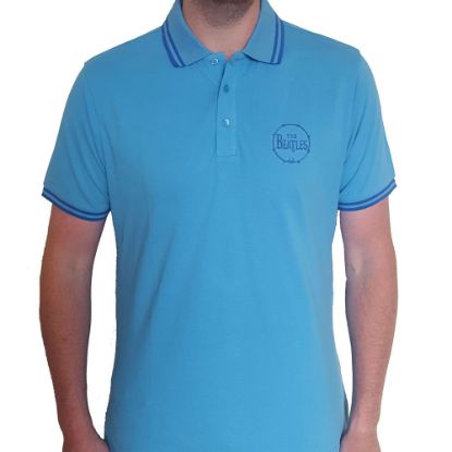 Picture of The Beatles Unisex Polo Shirt: Drum Logo (Small)