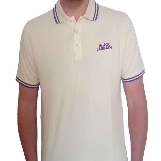 Picture of Black Sabbath Unisex Polo Shirt: Wavy Logo