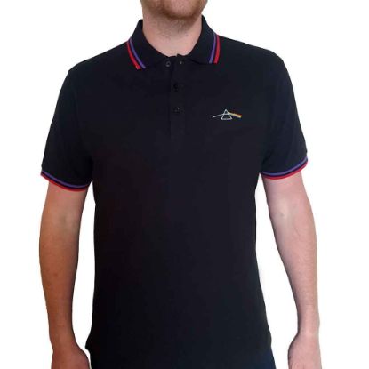 Picture of Pink Floyd Unisex Polo Shirt: Dark Side of the Moon Prism