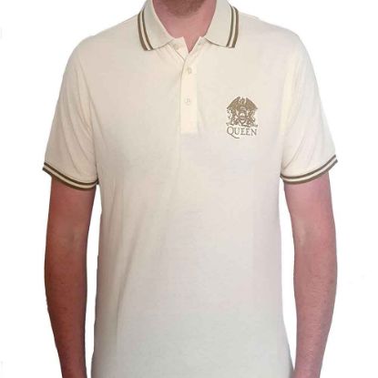 Picture of Queen Unisex Polo Shirt: Crest Logo (X-Large)