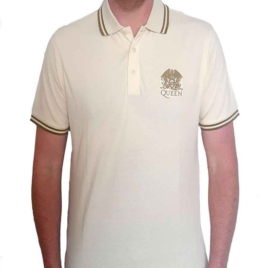 Picture of Queen Unisex Polo Shirt: Crest Logo (X-Large)