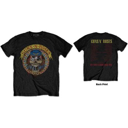 Picture of Guns N' Roses Unisex T-Shirt: Skull Circle Back Print