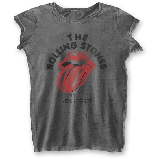 Picture of The Rolling Stones Ladies Burnout T-Shirt: New York City 75