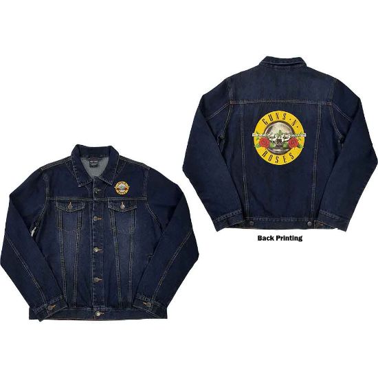 Picture of Guns N' Roses Unisex Denim Jacket: Classic Logo (Back Print) (Medium)