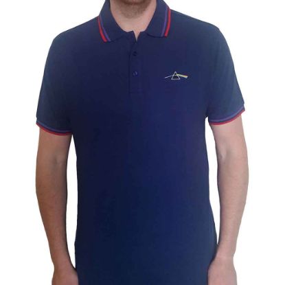 Picture of Pink Floyd Unisex Polo Shirt: Dark Side of the Moon Prism