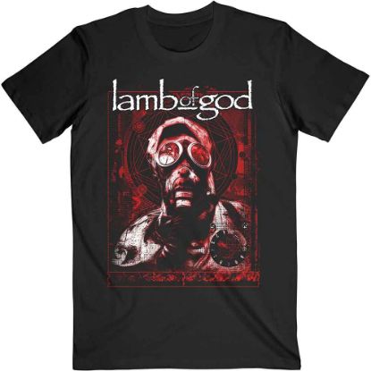 Picture of Lamb Of God Unisex T-Shirt: Gas Masks Waves