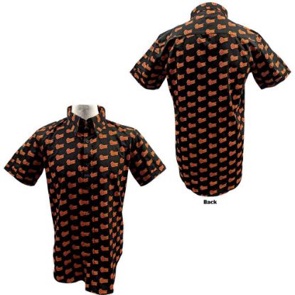 Picture of David Bowie Unisex Casual Shirt: Logo Pattern (All Over Print) (Medium)