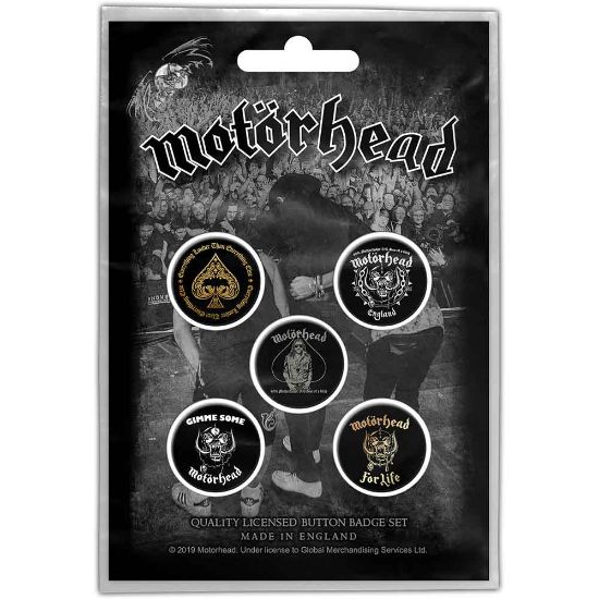 Picture of Motorhead Button Badge Pack: Clean Your Clock