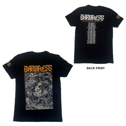 Picture of Baroness Unisex T-Shirt: Gold & Grey Date back Ex-Tour Back Print