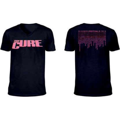 Picture of The Cure Unisex T-Shirt: Neon Logo Ex-Tour Back Print (XXX-Large)
