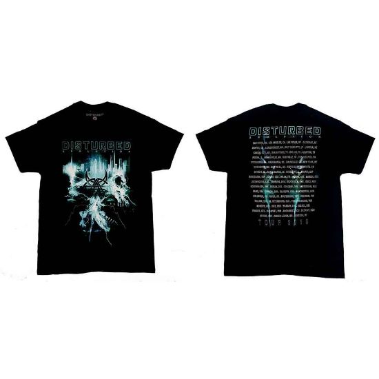 Picture of Disturbed Unisex T-Shirt: Apocalypse Date back Ex-Tour Back Print