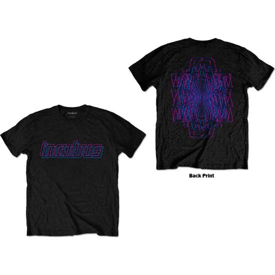 Picture of Incubus Unisex T-Shirt: Trippy Neon Back Print