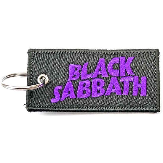 Picture of Black Sabbath Keychain: Wavy Logo (Double Sided Patch)