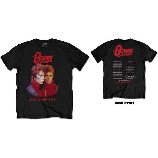 Picture of David Bowie Unisex T-Shirt: New York City Back Print