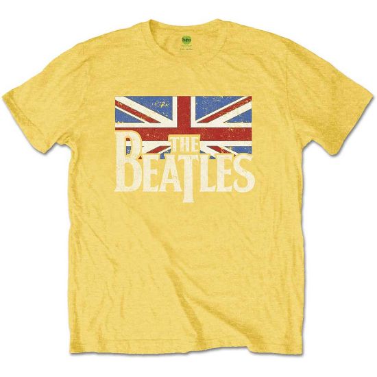 Picture of The Beatles Kids T-Shirt: Drop T Logo & Vintage Flag