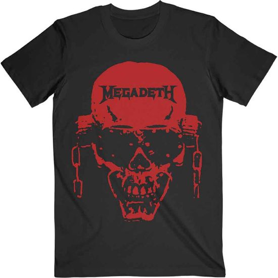 Picture of Megadeth Unisex T-Shirt: Vic Hi-Contrast Red