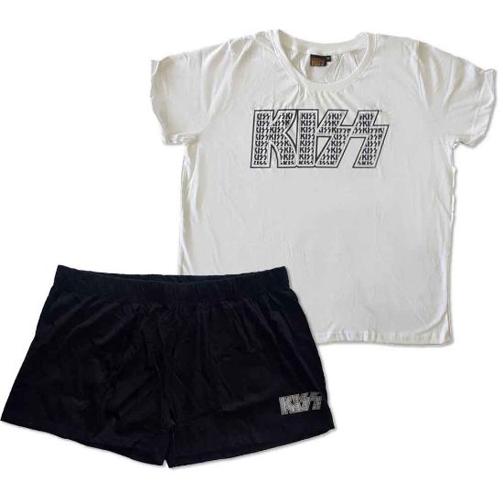 Picture of KISS Ladies Summer Pyjamas: Logo Infill (Ex-Tour) (XX-Large)