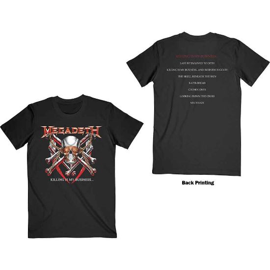 Picture of Megadeth Unisex T-Shirt: Killing Is My Business Back Print