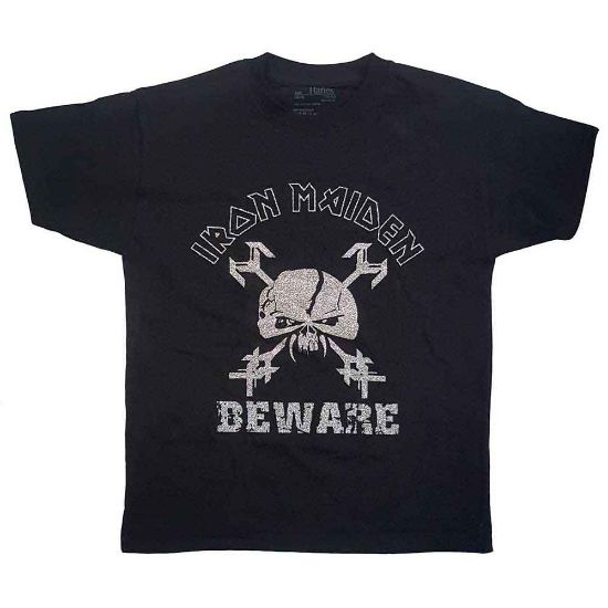 Picture of Iron Maiden Kids T-Shirt: Beware (Glitter Print)