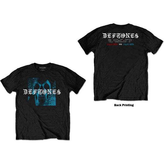 Picture of Deftones Unisex T-Shirt: Static Skull Back Print