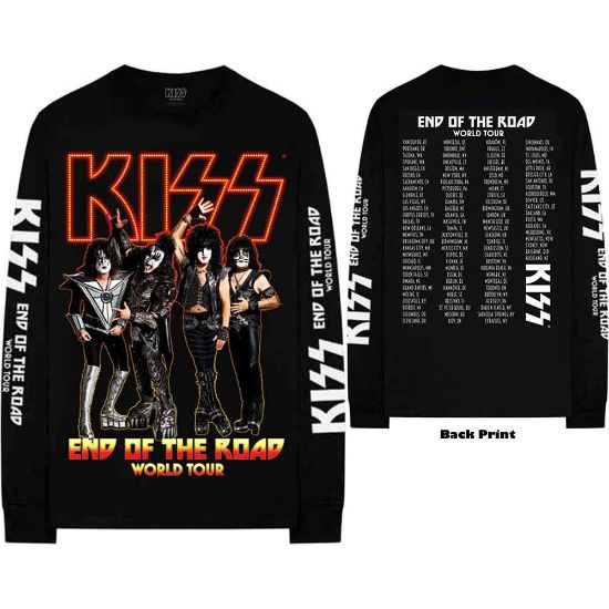 Picture of KISS Unisex Long Sleeve T-Shirt: End Of The Road Tour (Ex-Tour with Back & Sleeve Print)