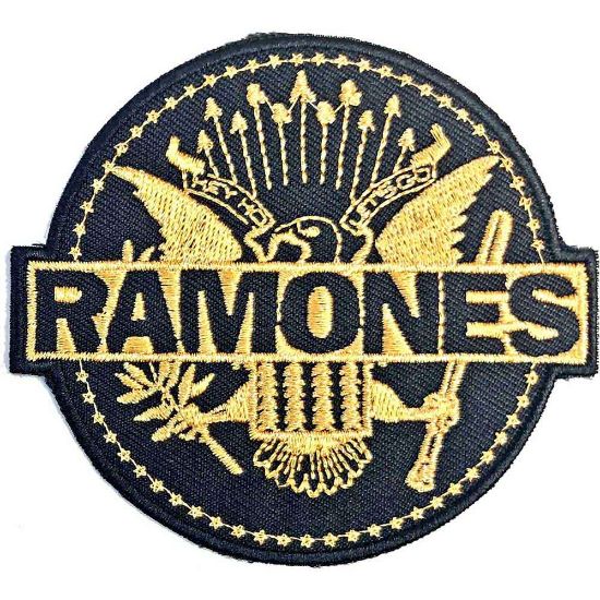 Picture of Ramones Woven Patch: Gold Seal (Standard) 