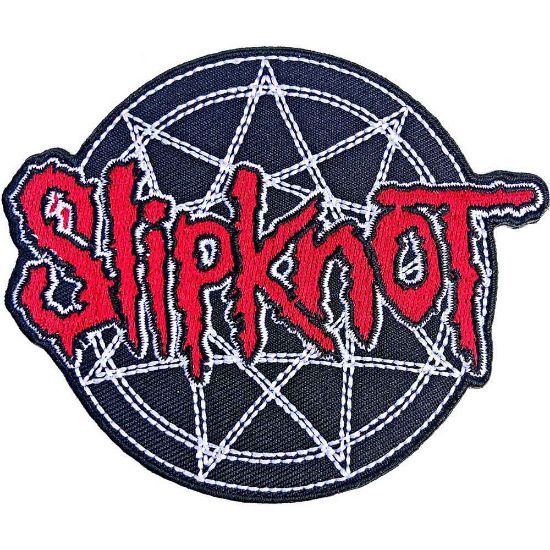 Picture of Slipknot Woven Patch: Red Logo Over Nonogram (Standard) 