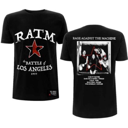Picture of Rage Against The Machine Unisex T-Shirt: Battle Star Back Print