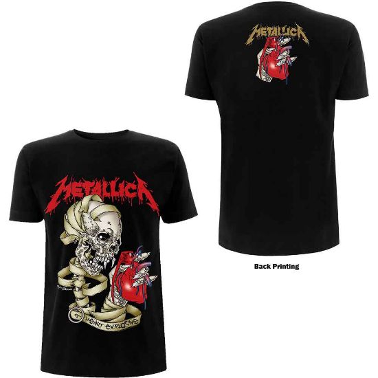 Picture of Metallica Unisex T-Shirt: Heart Explosive Back Print