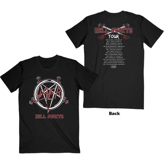 Picture of Slayer Unisex T-Shirt: Hell Awaits Tour Back Print