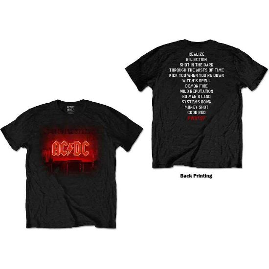 Picture of AC/DC Unisex T-Shirt: Dark Stage/Track list Back Print