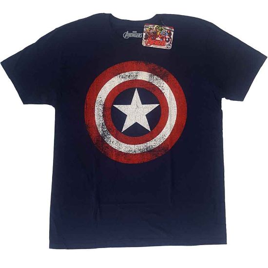 Picture of Marvel Comics Unisex T-Shirt: Captain America Distressed Shield