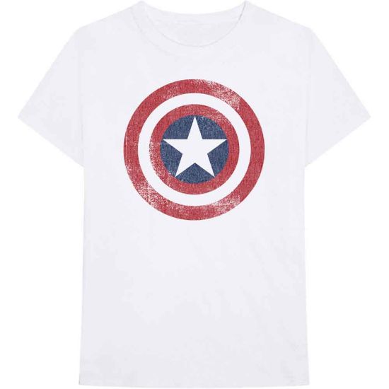 Picture of Marvel Comics Unisex T-Shirt: Captain America Distressed Shield