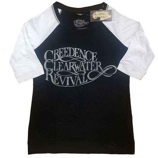 Picture of Creedence Clearwater Revival Ladies Raglan T-Shirt: Vintage Logo