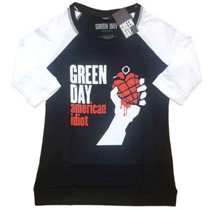 Picture of Green Day Ladies Raglan T-Shirt: American Idiot