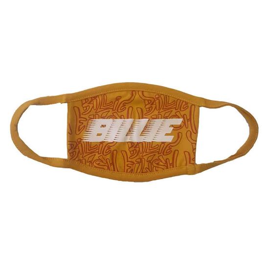 Picture of Billie Eilish Face Mask: Racer Logo & Graffiti Yellow