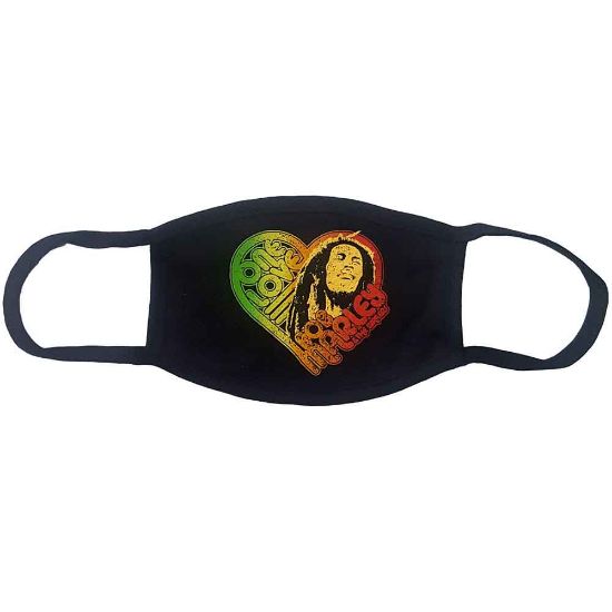 Picture of Bob Marley Face Mask: One Love Heart