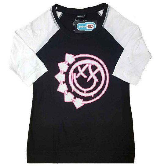 Picture of Blink-182 Ladies Raglan T-Shirt: Six Arrow Smile