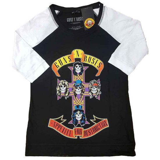 Picture of Guns N' Roses Ladies Raglan T-Shirt: Appetite for Destruction