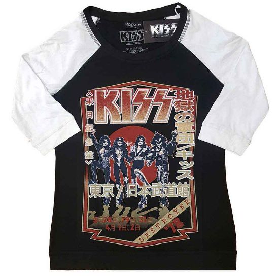 Picture of KISS Ladies Raglan T-Shirt: Destroyer Tour '78